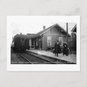 Carte Postale Louis Pesha Ann Arbor Railroad Depot Shepherd, MI