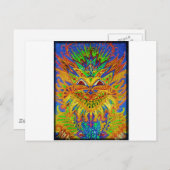 Carte Postale Louis Wain - Blue Paisley Cat (Devant / Derrière)