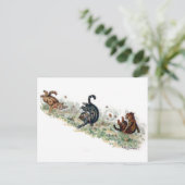 Carte Postale Louis Wain Cats prend un tambour (Debout devant)