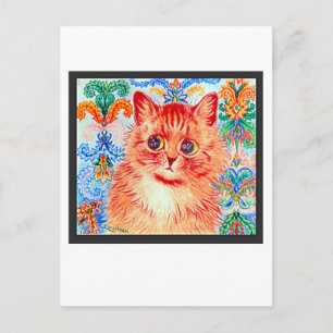 Carte Postale Louis Wain, Chat au gingembre orange, Art