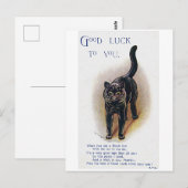 Carte Postale Louis Wain, Chat Chanceux, (Devant / Derrière)