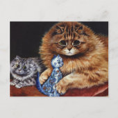 Carte Postale Louis Wain Chat tenant un Cat Trinket (Devant)