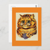 Carte Postale Louis Wain, Chat Tricotant, Art  (Devant / Derrière)