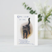 Carte Postale Louis Wain, Good Luck Cat,  (Debout devant)