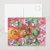 Carte Postale Louis Wain Kitties et Pansies (Devant / Derrière)