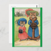 Carte Postale Louis Wain, L'exposition féline, Art (Devant / Derrière)