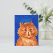 Carte Postale Louis Wain Surpris Chat Orange (Debout devant)