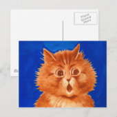 Carte Postale Louis Wain Surpris Chat Orange (Devant / Derrière)