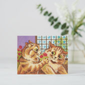 Carte Postale Louis Wain Un geste romantique CC1077 Valentine (Debout devant)