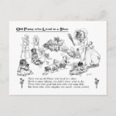 Carte Postale Louis Wain Vieux Chat en Chaussure Nursery Rhyme (Devant)
