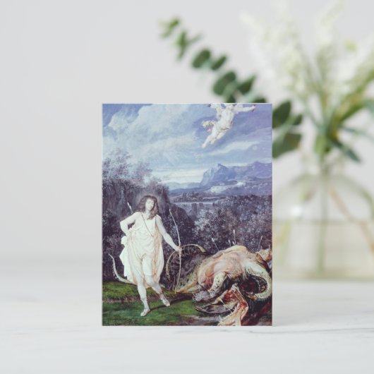 Carte Postale Louis XIV comme Apollo, Couche de Python (Debout devant)