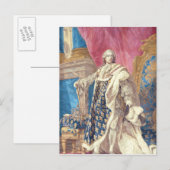 Carte Postale Louis XV en Robes de couronnement (Devant / Derrière)