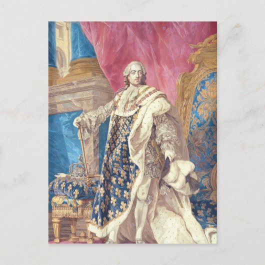 Carte Postale Louis XV en Robes de couronnement (Devant)