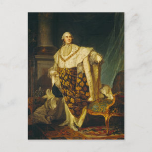Carte Postale Louis XVI Roi de France en Robes de couronnement
