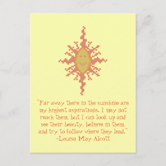 Carte Postale Louisa May Alcoolise Citation D'Aspiration (Devant)