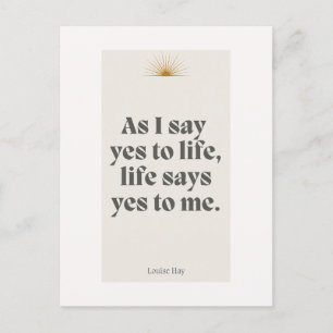 Carte Postale Louise Hay Citation - Life Me Dit Oui