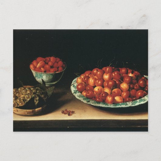 Carte Postale Louise Moillon Fraises Goseberries (Devant)