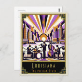 Carte Postale Louisiana | Art déco (Devant / Derrière)