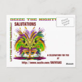 Carte Postale Louisiana Bicent. Mardi Gras double logo (Dos)
