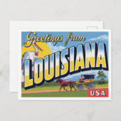 Carte Postale Louisiana Carriage Pelican (Devant / Derrière)