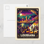 Carte Postale Louisiana | Esprit patriotique Vintage (Devant / Derrière)