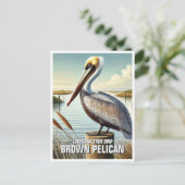 Carte Postale Louisiana State Bird Pélican Brown (Debout devant)