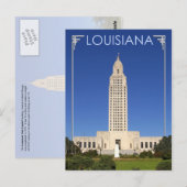 Carte Postale Louisiana State Capitol building, Baton Rouge (Devant / Derrière)