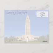 Carte Postale Louisiana State Capitol building, Baton Rouge (Dos)
