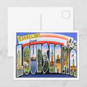 Carte postale Louisiana Vintage Big Letters (Devant / Derrière)