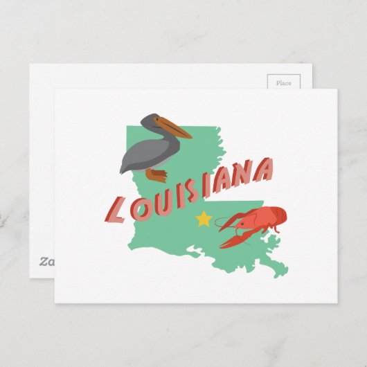 Carte Postale Louisiane (Devant / Derrière)