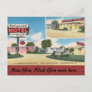 Carte Postale Louisiane, Hollywood Motel, Baton Rouge