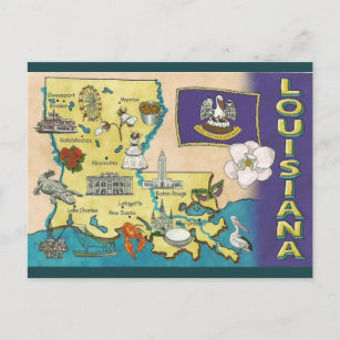 Carte Postale Louisiane vintage 