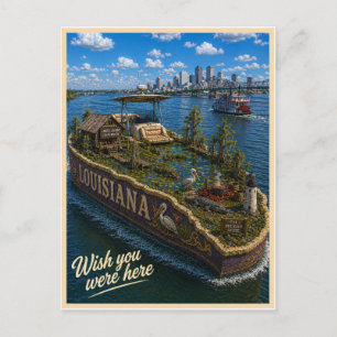 Carte Postale Louisiane Wish You Were Here Série des États