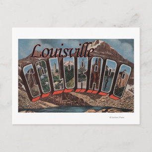 Carte Postale Louisville, Colorado - Scènes de grandes lettres