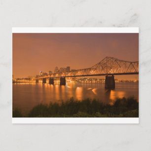 Carte Postale Louisville Kentucky Night Lights Bridge Ohio River