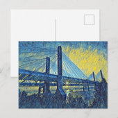 Carte Postale Louisville, KY Abraham Lincoln Bridge Peinture (Devant / Derrière)