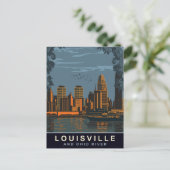 Carte Postale Louisville Skyline, rivière Ohio, Voyage (Debout devant)