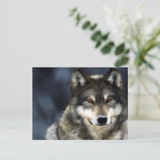 Carte Postale loup (Debout devant)