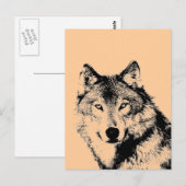 Carte Postale Loup (Devant / Derrière)