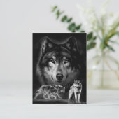 Carte Postale loup (Debout devant)