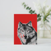 Carte Postale Loup (Debout devant)