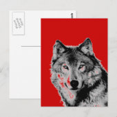 Carte Postale Loup (Devant / Derrière)