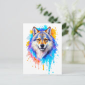 Carte Postale Loup (Debout devant)