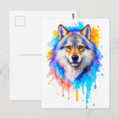 Carte Postale Loup (Devant / Derrière)