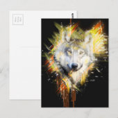 Carte Postale Loup (Devant / Derrière)