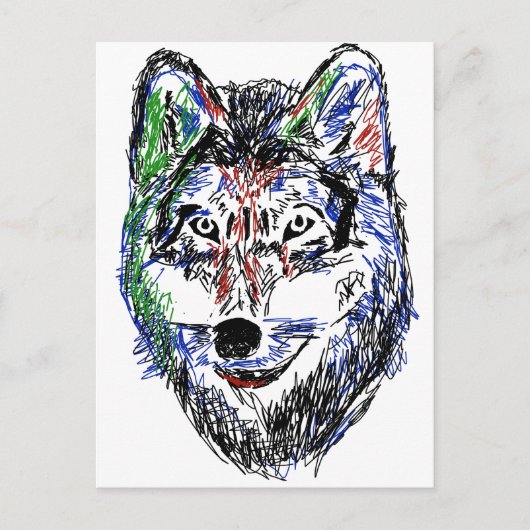 Carte Postale Loup (Devant)