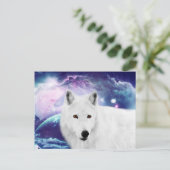 Carte Postale Loup blanc (Debout devant)