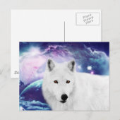 Carte Postale Loup blanc (Devant / Derrière)