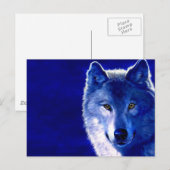 Carte Postale Loup bleu (Devant / Derrière)