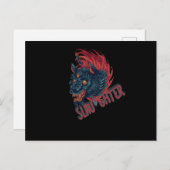 Carte Postale Loup d'abattre (Devant / Derrière)